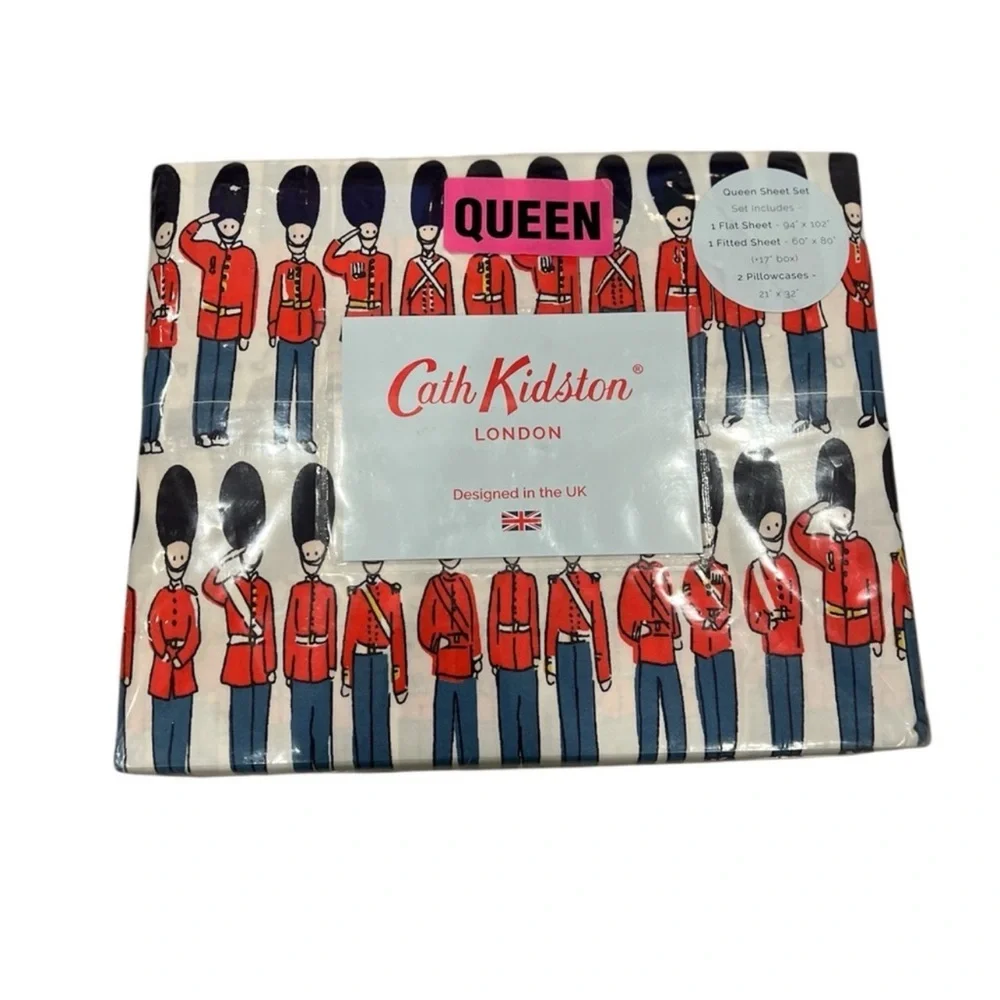 Cath Kidston Queen Sheet Set With Guards Nutcrackers Soldiers
